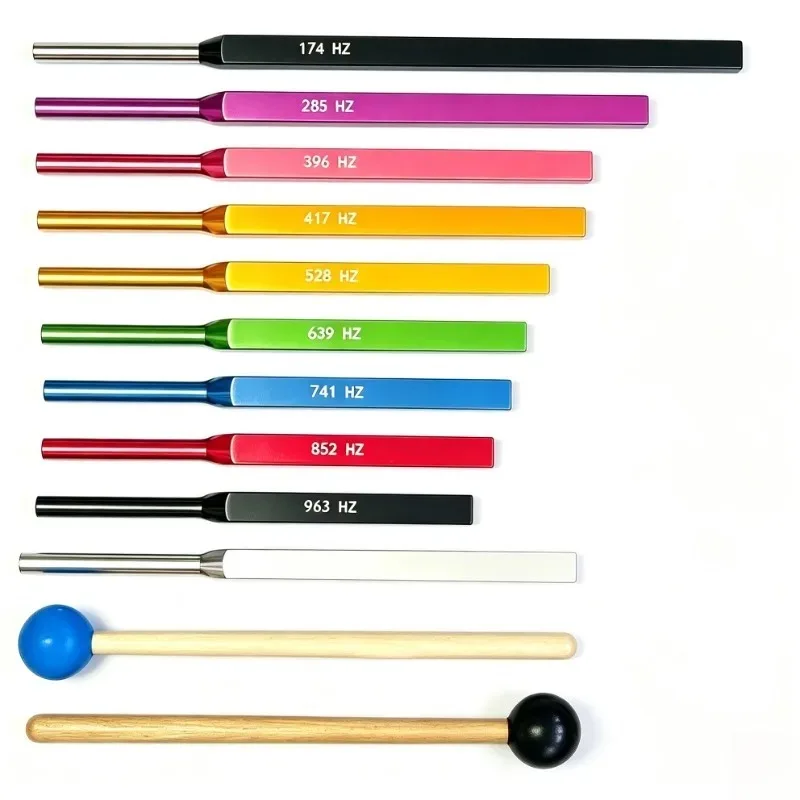 10 Pcs Colorful Tuning Fork Set Sound Healing Chakra Tuning Forks Meditation Therapy Portable Percussion Instruments with Box