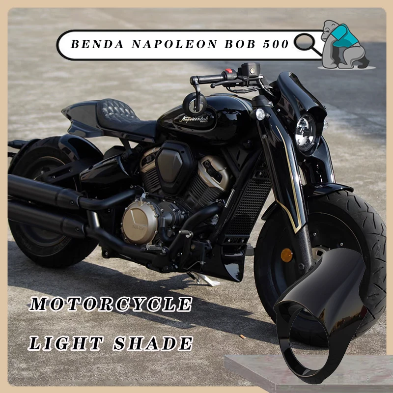 Image of Angepasst Für BENDA NAPOLEON BOB 500 450 BD450 BENDA 450 Motorrad Runde ABS Kunststoff Bildschirm Scheinwerfer Verkleidung Winds