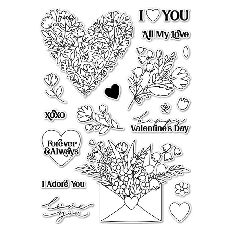 Who Let The Dogs Out Clear Stamps Sentiments Valentine Day Transparent Silicon Stamps For DIY Scrapbooking Card Paper Craft X14