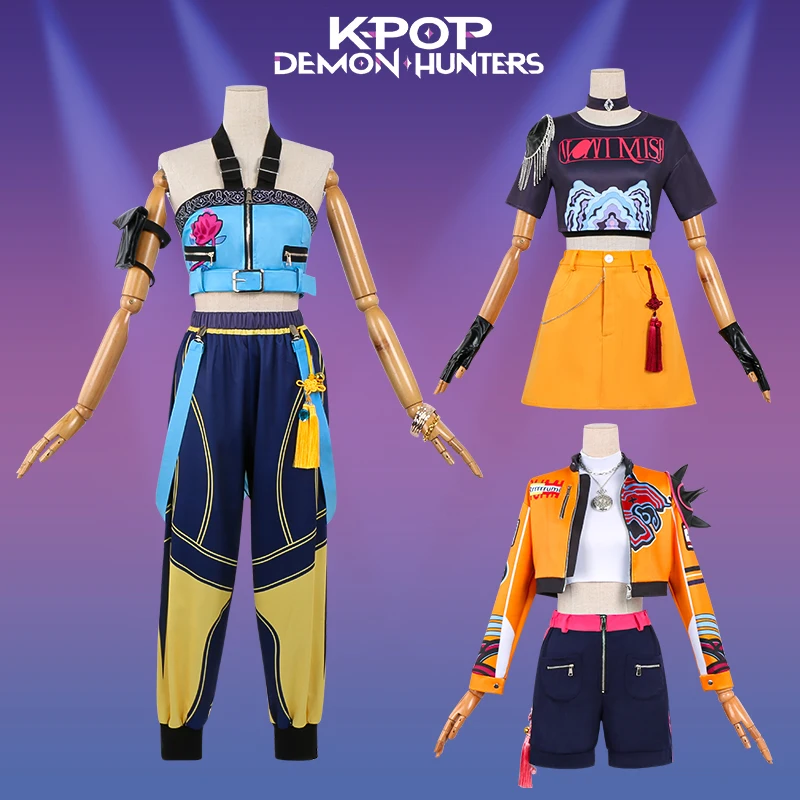 

KPop Demon Hunters Rumi Zoey Mira Cosplay Costume Uniforms Rumi Cosplay Outfits HUNTRIX Rumi Zoey Mira Quality Cosplay Costume