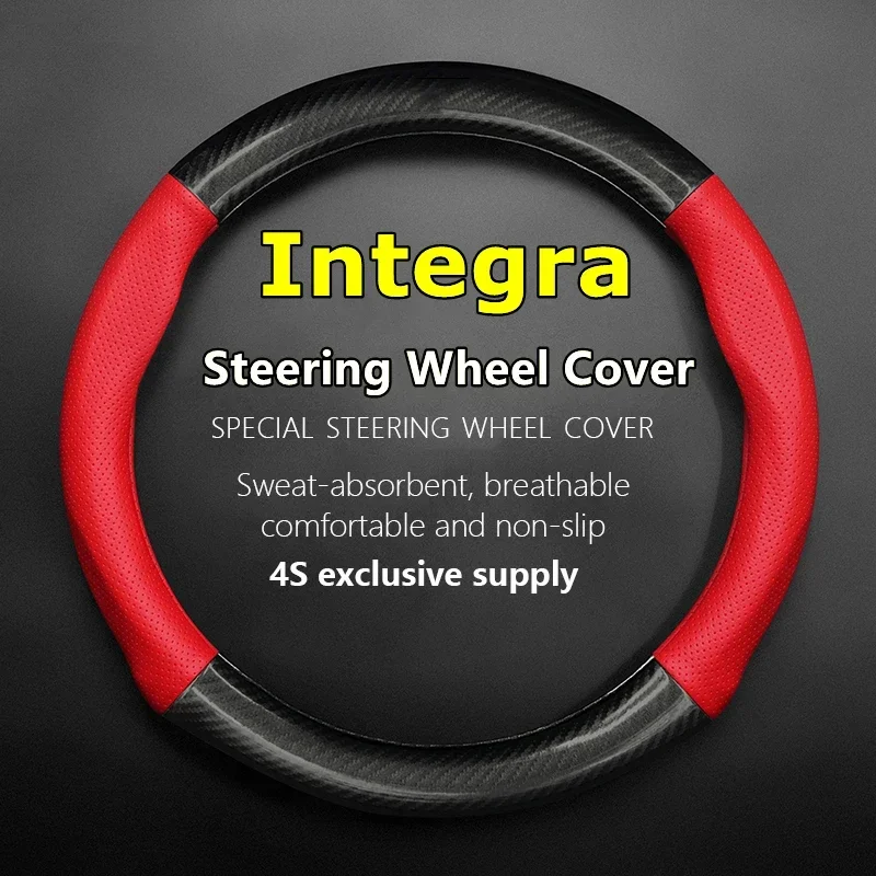 No Smell Thin For Acura Integra Steering Wheel Cover Leather Carbon Fit Type R 1999 GS-R 1995 1994 1993 GS 1991 2022 2023