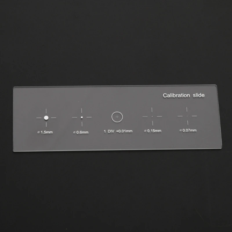 Calibration Slide 0.01mm Microscope Slides Calibration Ruler with 4-Scales Dropship