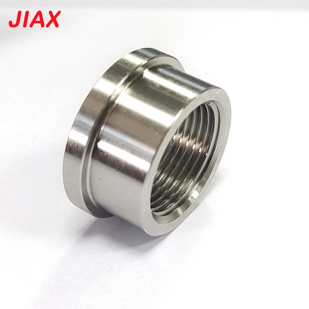 M22 x 1.5 Stainless Steel 304 Female Threaded Stepped Weld Bung Metric Mounting Boss Fitting for O2 Oxygen Sensor