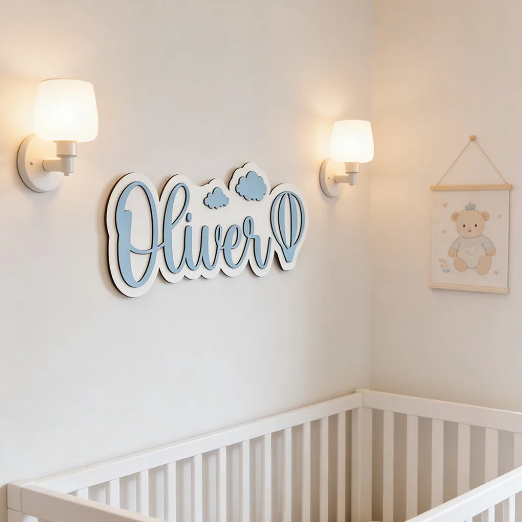 Personalized Custom Wooden Name Plaques | Irregular Shape, Contemporary Style, Wall Hanging, Suitable for Indoor and Outdoor view 3
