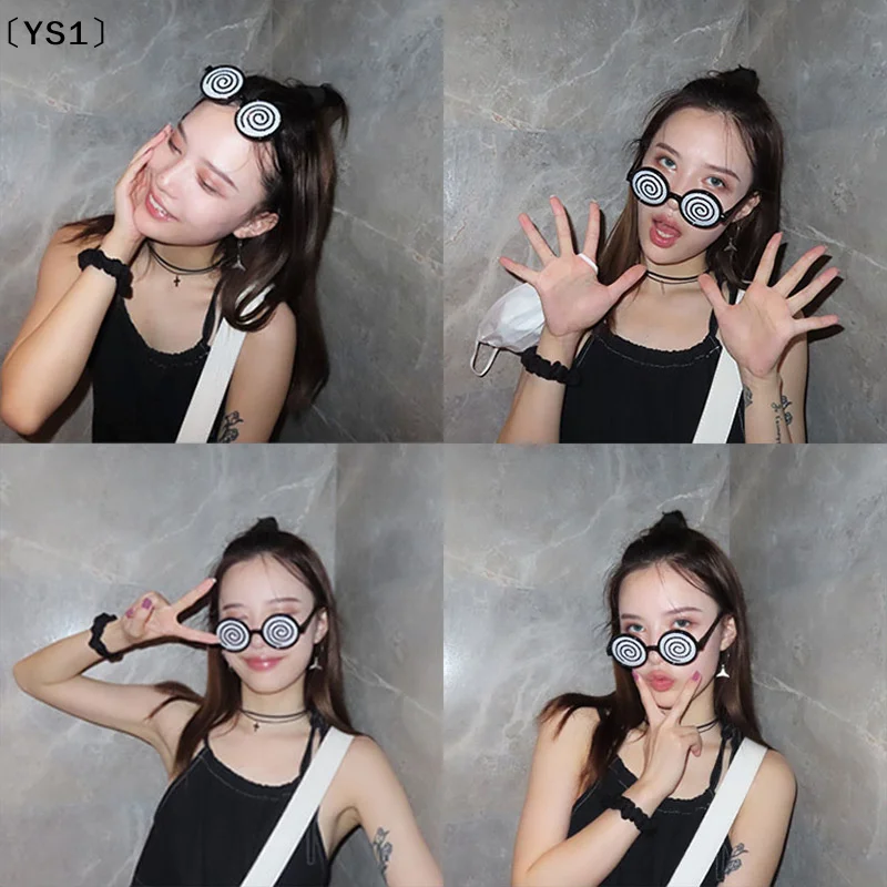 〔YS1〕新しいコスプレメガネめまい模様面白い装飾メガネアニ - Cosplay Prop Patterns のレビューと価格