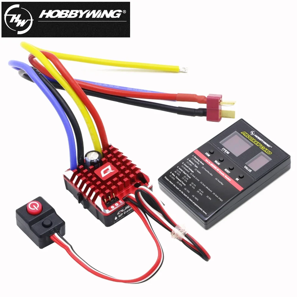 Hobbywing QuicRun WP 1080 80A 2-3S Waterproof Brushed ESC With 6V/7.4V 3A BEC For 1/10 1/8 RC Rock Crawlers Truck Buggy Car