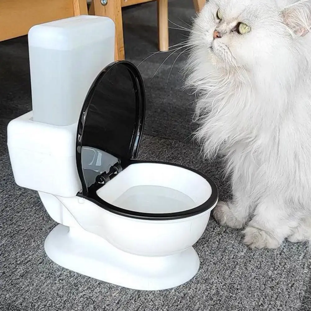 Pet Water Fountain Dust Cover Pet Water Fountain Automatic Cat Toilet Water Dispenser with Dustproof Cover Clean for Pets