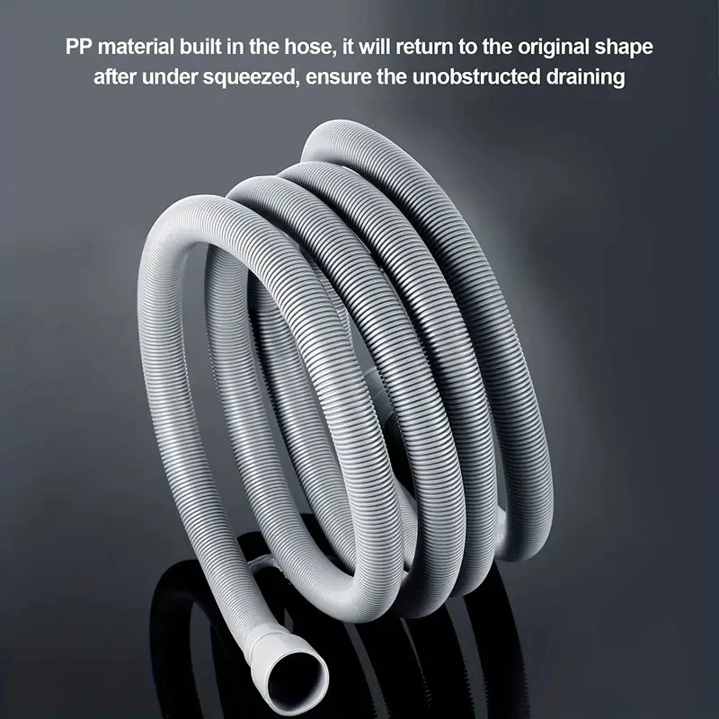 1.5/2/3 Meter Washing Machine Drain Hose Flexible Dishwasher Drain Hose Extension Kits Corrugated Washer Discharge Hose image 5