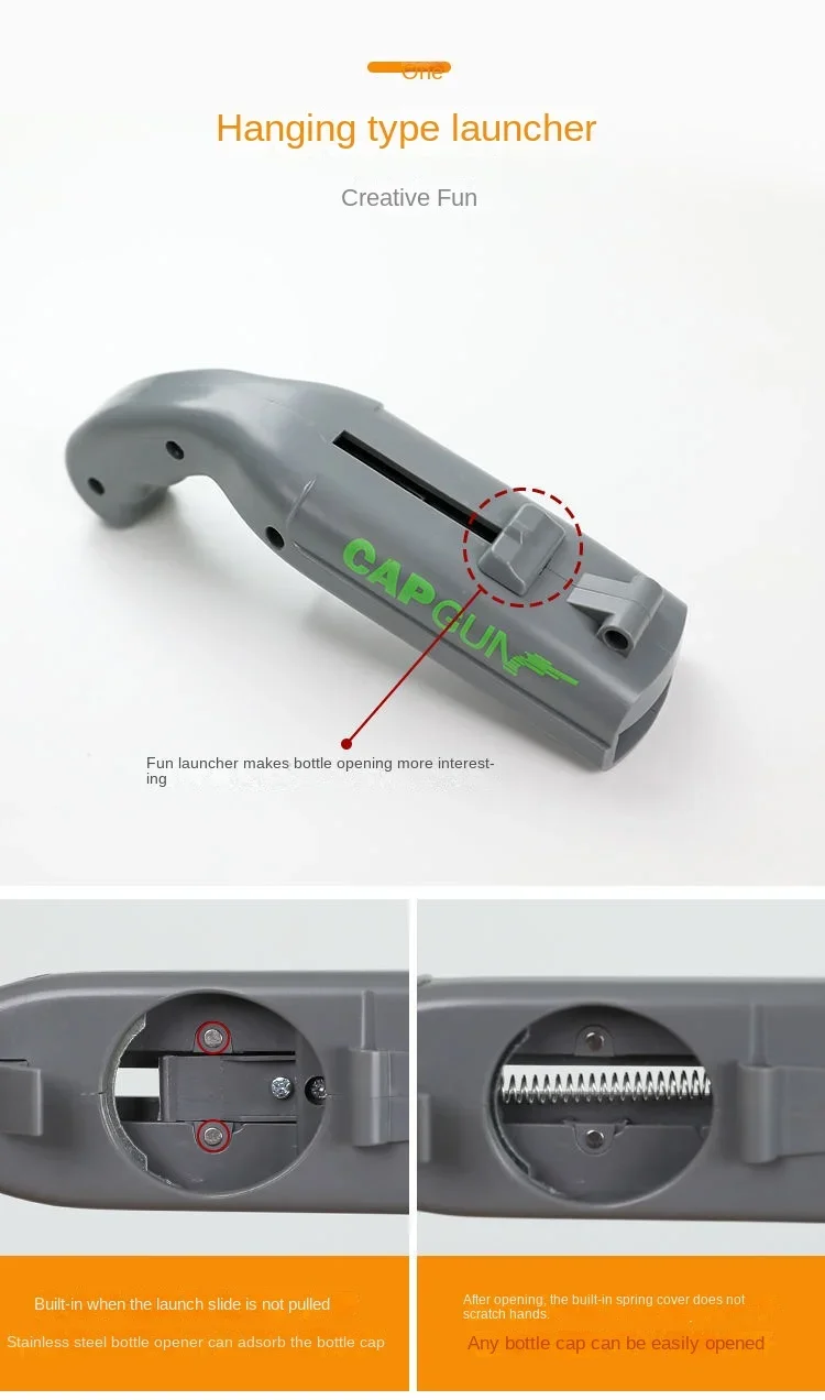 Tragbarer Kreativer Flaschenöffner in Pistolenform, Multifunktionales Gadget für Küche und Bar, Lustiges Geschenk – Detail 8