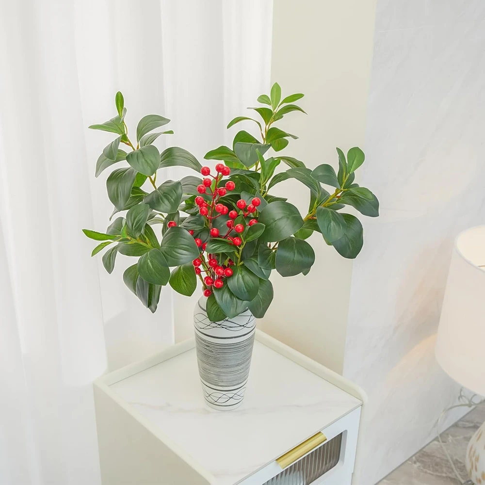 Künstliche Pflanze, grüne Magnolie, Brautstrauß, Hochzeit, Zuhause, Vase, Garten, Hof, Tisch, Outdoor, DIY-Dekoration, Party, hochwertiges Geschenk, Requisite – Detail 4