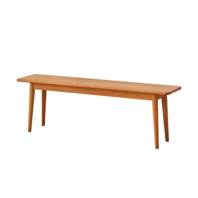 wood bench, cherry wood shoe changing stool, household bench small apartment bedside stool, Japanese rectangular stool