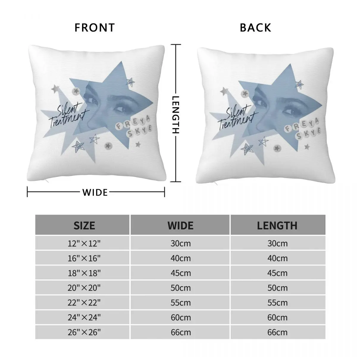 Freya Skye Silent Treatment Square Pillowcase Polyester Linen Velvet Pattern Zip Decor Throw Pillow Case Sofa Cushion Cover