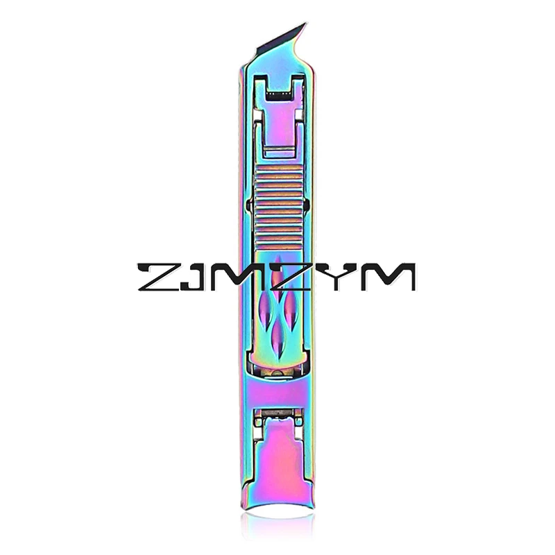 Cortaúñas portátil de acero inoxidable, tijeras de uñas plegables finas de doble punta, herramientas de manicura