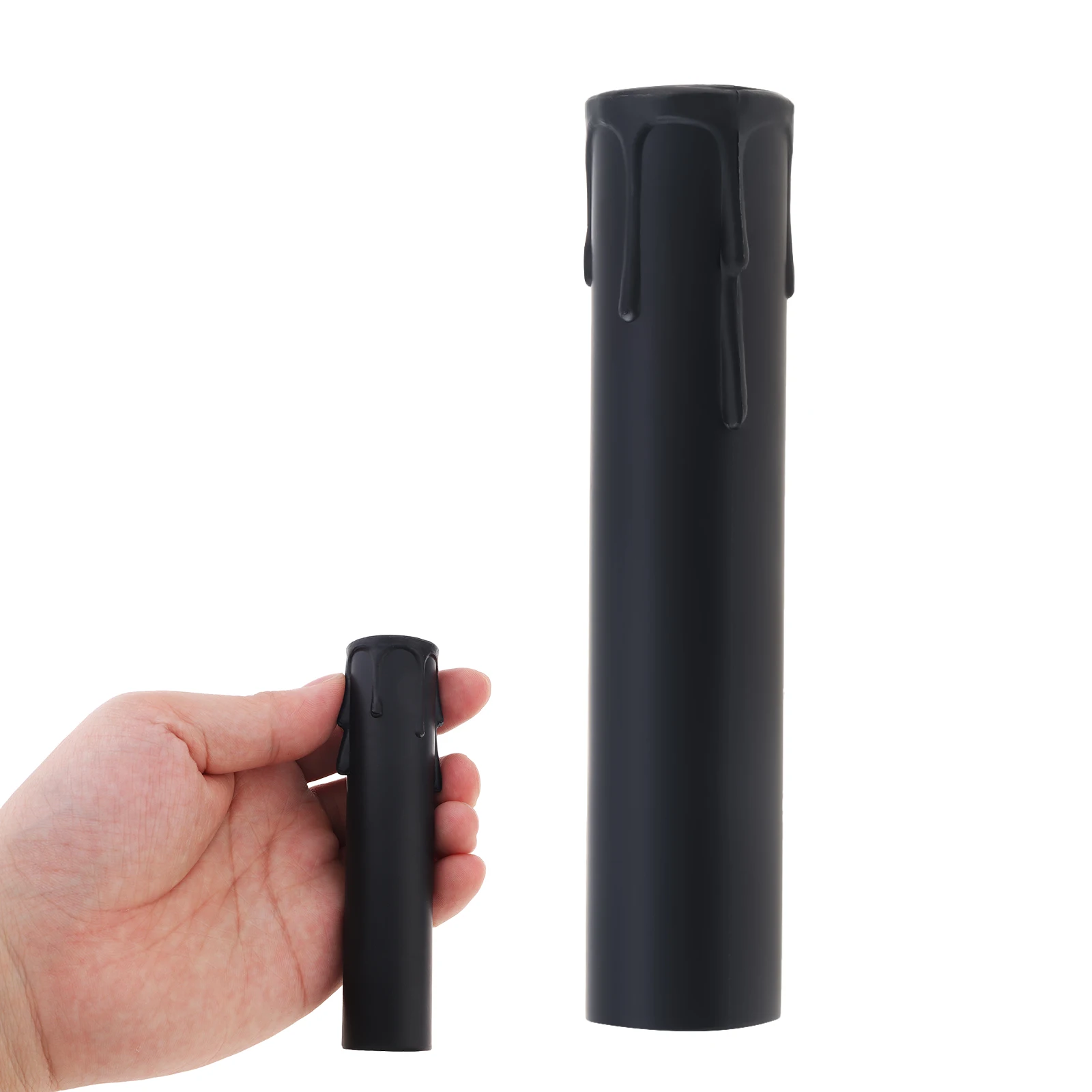 E12 Candle Socket Cover 4 Inch Candelabra Base Plastic Candle Covers Sleeves for Chandelier