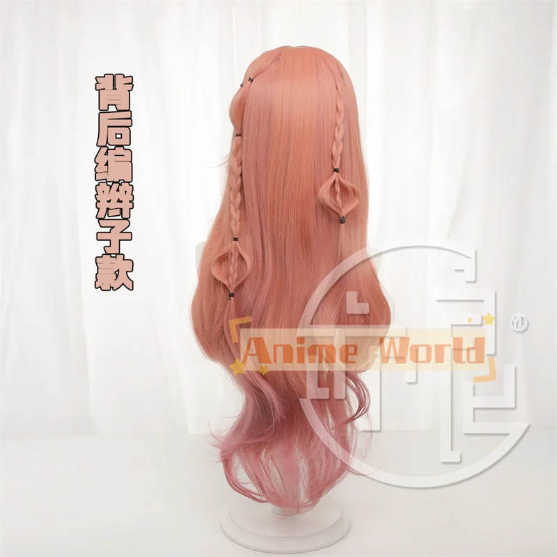 Heartache & Heartthrob Caitlyn Cosplaypruik 85 cm lang oranje roze dames Valentijnsdag hittebestendig synthetisch haar