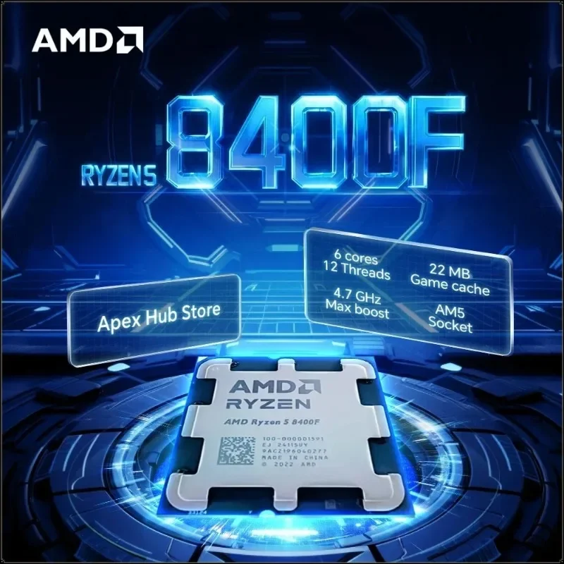 AMD Ryzen 5 8400F R5 8400F 6 Cores 12 Threads 4.2GHz Desktop computer processor with AM5 Socket CPU