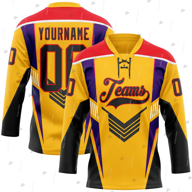 Camiseta de hockey personalizada con nombre, camiseta de hockey con estampado de camuflaje, camiseta informal Harajuku con estampado 3D, jersey informal con estampado 3D A7