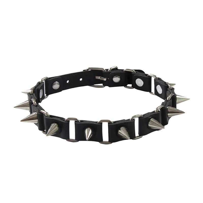 Gargantilla con remache de Punta Harajuku para mujer, Collar de cinturón de cuero Pu, Collar gótico para mujer, fiesta, Club, Gargantilla, joyería gótica Sexy, nuevo