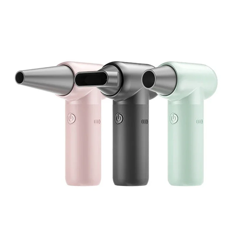 Mini Compressed Air Duster Jet Fan Mini Compressed Air Duster Portable Hand Held Fan Electric Small Blower