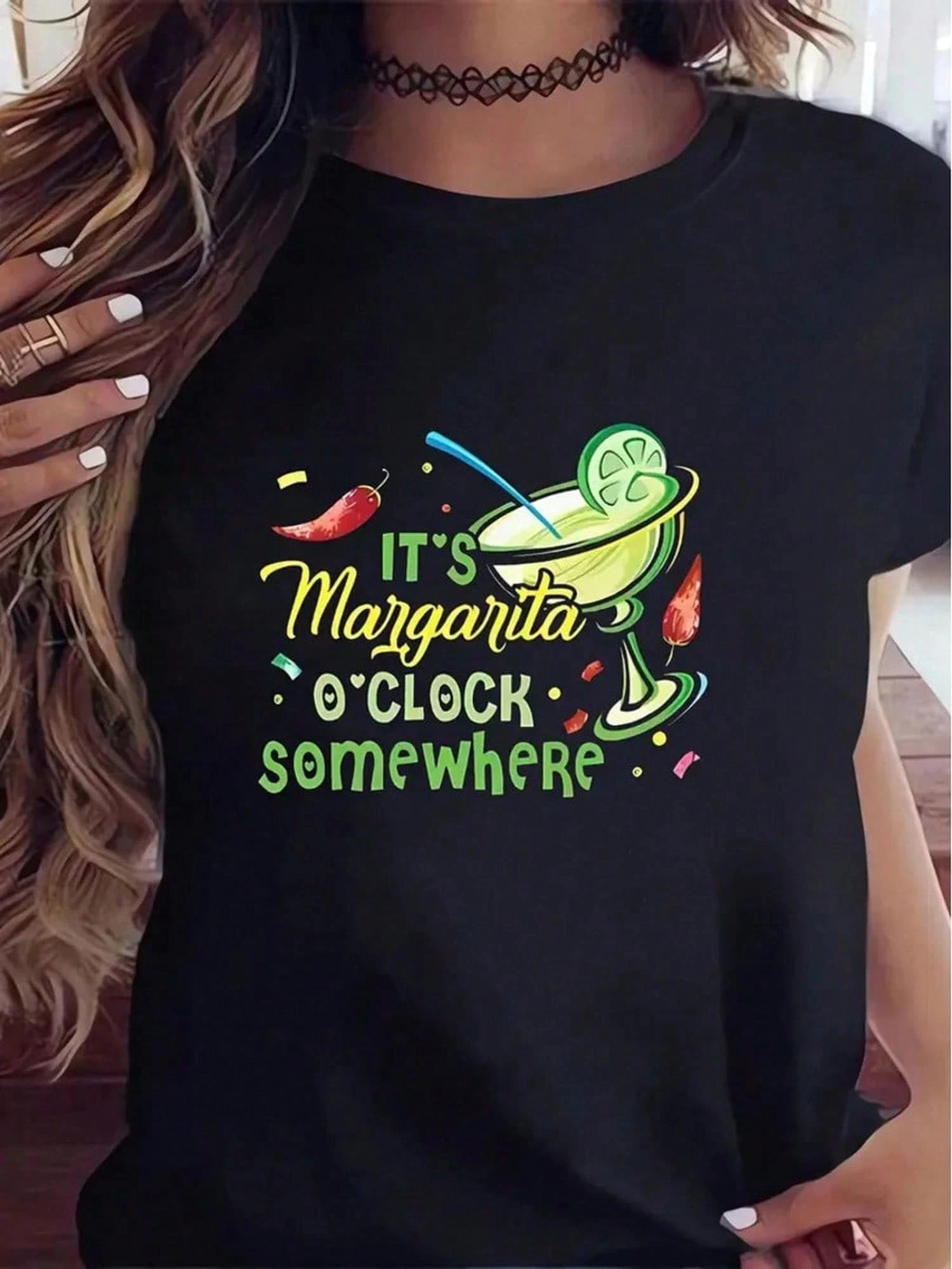 

Рубашка с забавным принтом, лаймовый дизайн, женская футболка из смешанного хлопка с круглым вырезом и короткими рукавами, 2026, летняя универсальная футболка для отдыха на открытом воздухе, спорта