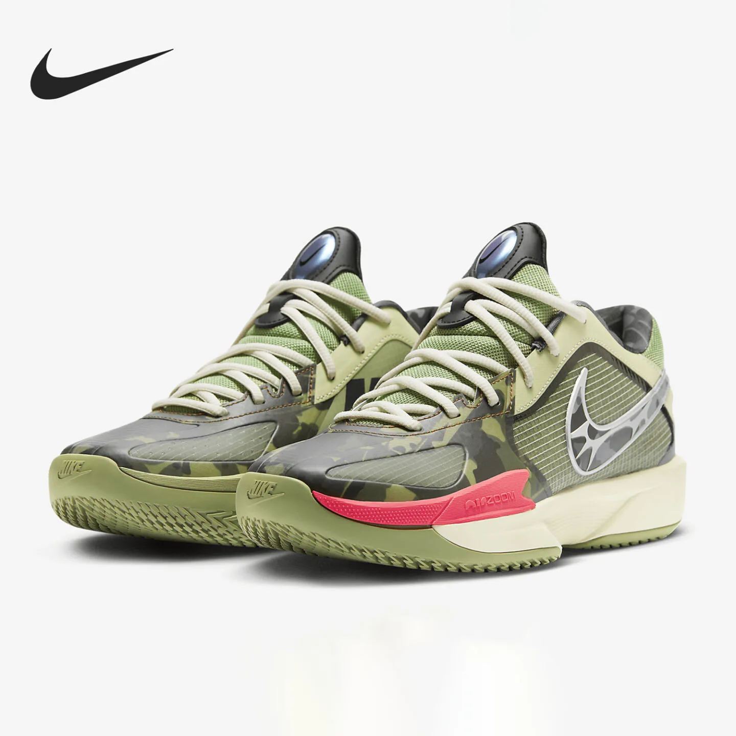 

Nike Air Zoom G.T. Cut Cross Comfort Low-Top Men's Durable Cushioned Basketball Shoes HM3702-391 Dark Green Anti-slip Sneakers