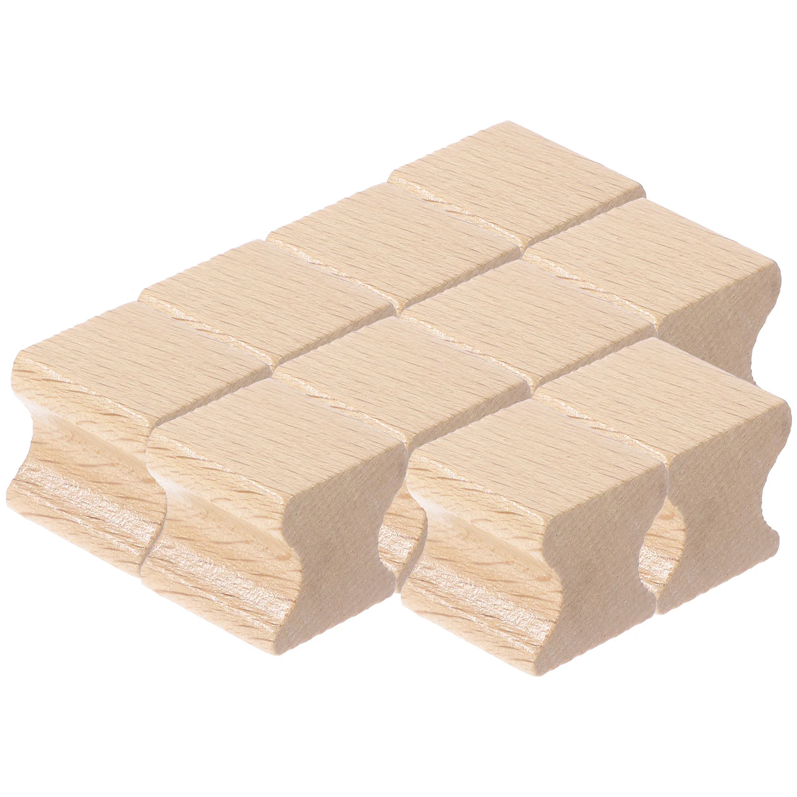 10 Pcs Ink Beech Wood Seal Blank Stamper Self Making Scrapbook Novel Wooden DIY Craft Tool Square Child