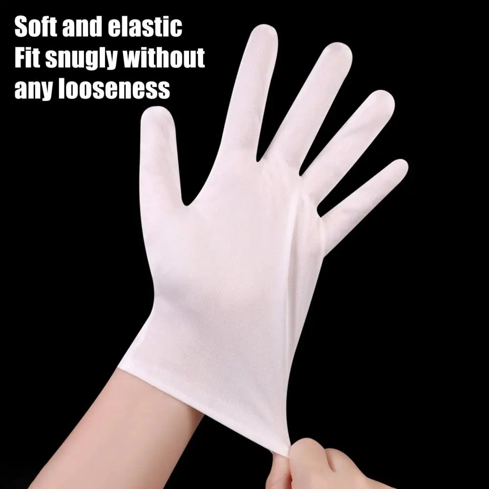 White Formal Gloves Uniform Costume Tuxedo Guard Gloves For Men Women Coin Jewelry Inspection Gloves For Server 공식적인 장갑