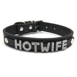 Collar gótico de cuero PU con nombre personalizado, Gargantilla con letras personalizadas para mujer y hombre, joyería Sexy para fiesta y cosplay, regalos