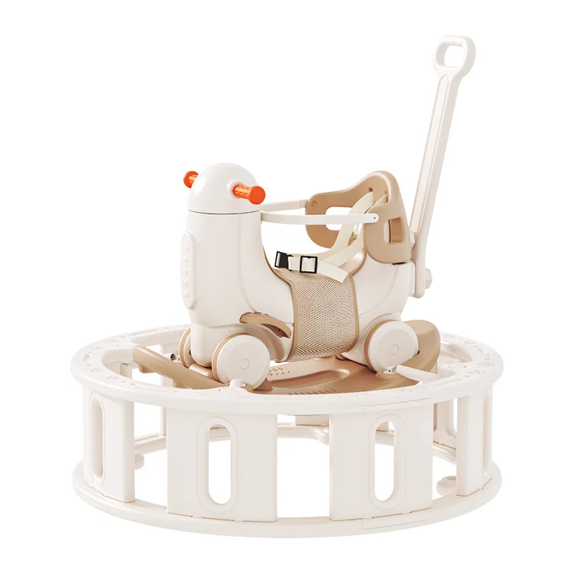 Children's Multi-functional Trampoline Rocking Horse Baby Rocking Horse Children One Year Old Yo-yo Anti-fall Toy Horse