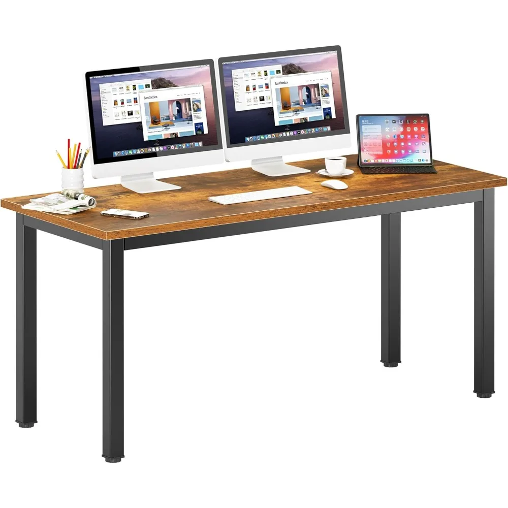 Computer Desk Home Office Table Writing Desk Study Table Gaming Desk Worstation (63 inch, Retro)