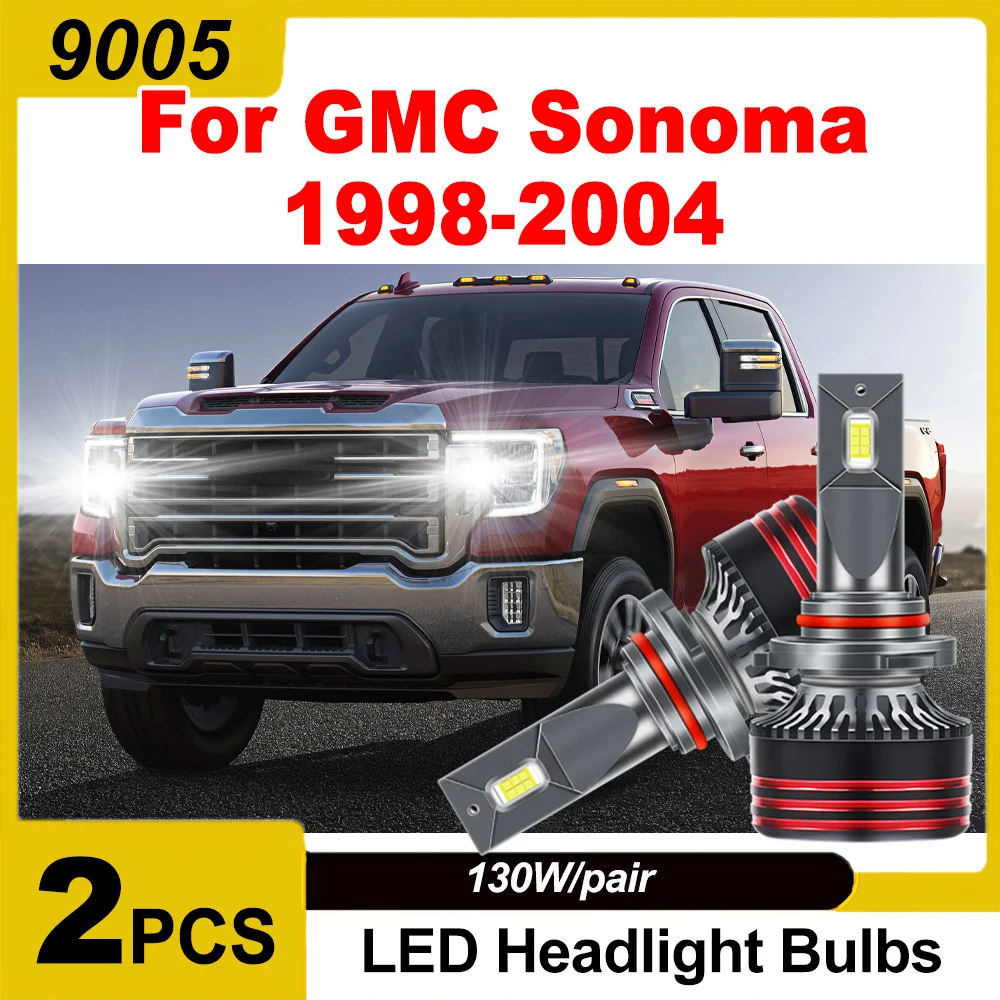 

2 шт. 6000K белые автомобильные лампы 9005, светодиодные фары 3570 CSP, 30000 лм, высокая мощность 150 Вт, для GMC Sonoma 1998-2004