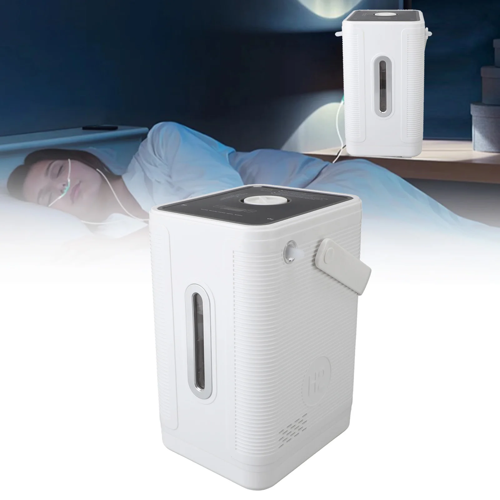 آلة استنشاق الهيدروجين الغنية هادئة المحمولة عالية النقاء H2 مولد مياه الهيدروجين الاستنشاق 225 مللي/دقيقة للمنزل