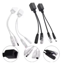 1 Pair Passive Power Over Ethernet Adapter Cable POE Cable POE Splitter RJ45 Injector Power Supply Module 12-48v for IP Camea