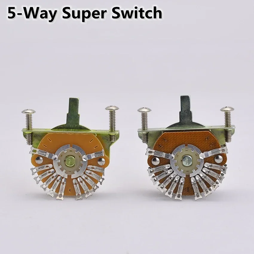 Hot Sale-1 Piece  Oak Grigsby 2-Pole Single Wafer / 4-Pole, Double Wafer 5-Way Super Switch for Electric Guitar Pickups