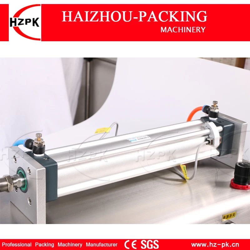 HZPK Semi-Automatic Horizontal Single Nozzle Paste Cream Honey Filling Machine All Connect Food Grade Stainless Steel 300-2500ml