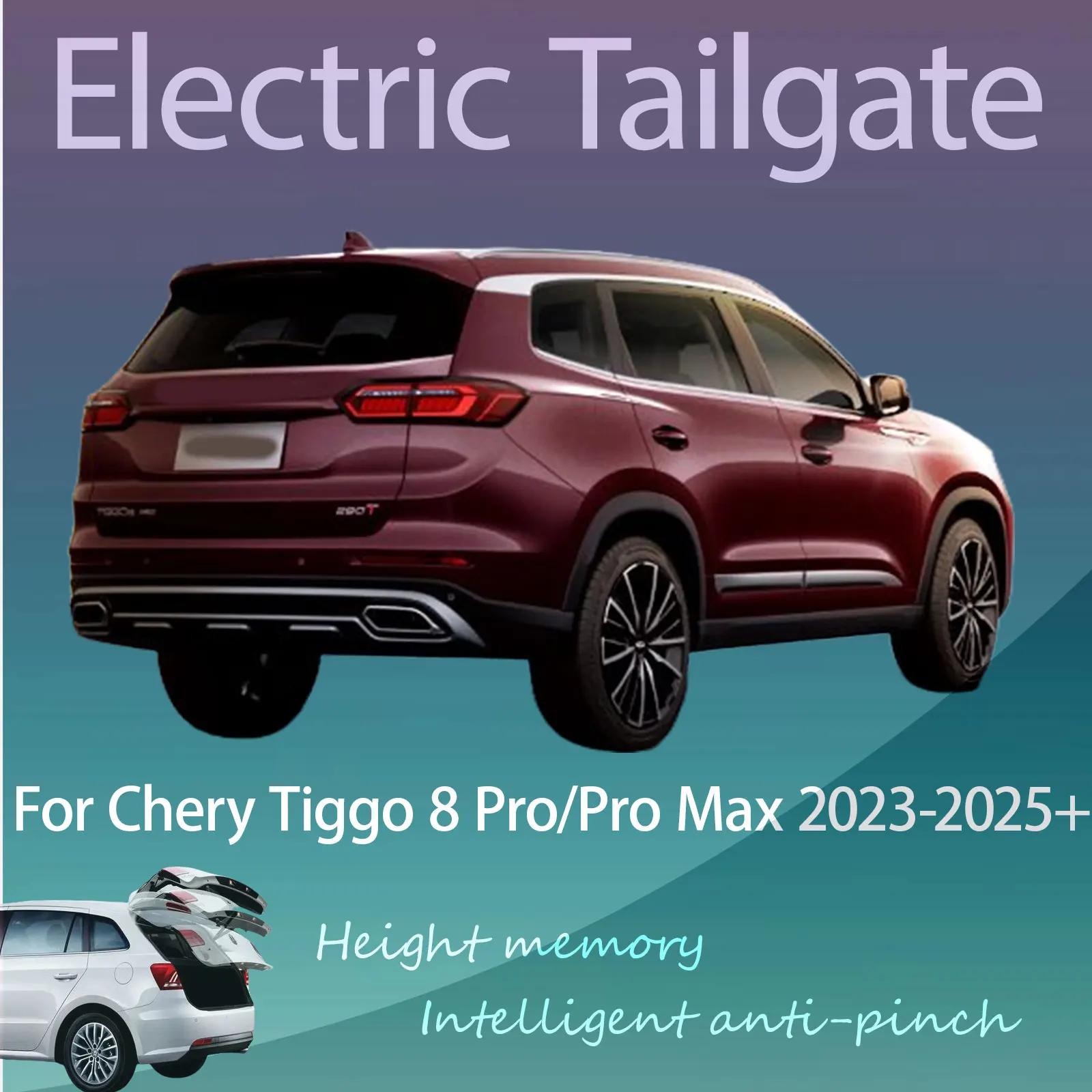 For Chery Tiggo 8 Pro/Pro Max 2023-2025+ Electric Tailgate with Sensor Trunk Anti-pinch Memory Height Intelligent Operation