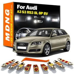 MDNG For Audi A3 S3 RS3 8L 8P 8V Vehicle Lamp LED Interior Dome Map Trunk Footwell Light Kit Car Led Bulbs Canbus No Error