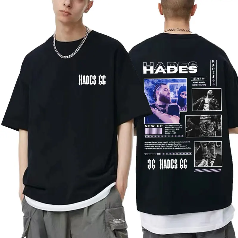 

Rapper Hades 66 Make Money Not Friends Graphic T-shirts Men Women Hip Hop Oversized T Shirts Men's Fashion Vintage Streetwear