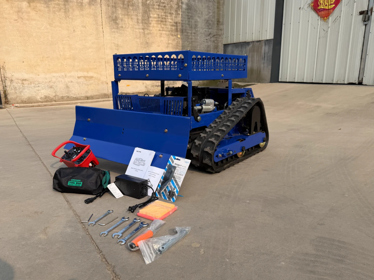 Customized remote-controlled lawn mower with added device, shelf, bulldozer, online customer service, limited time discount