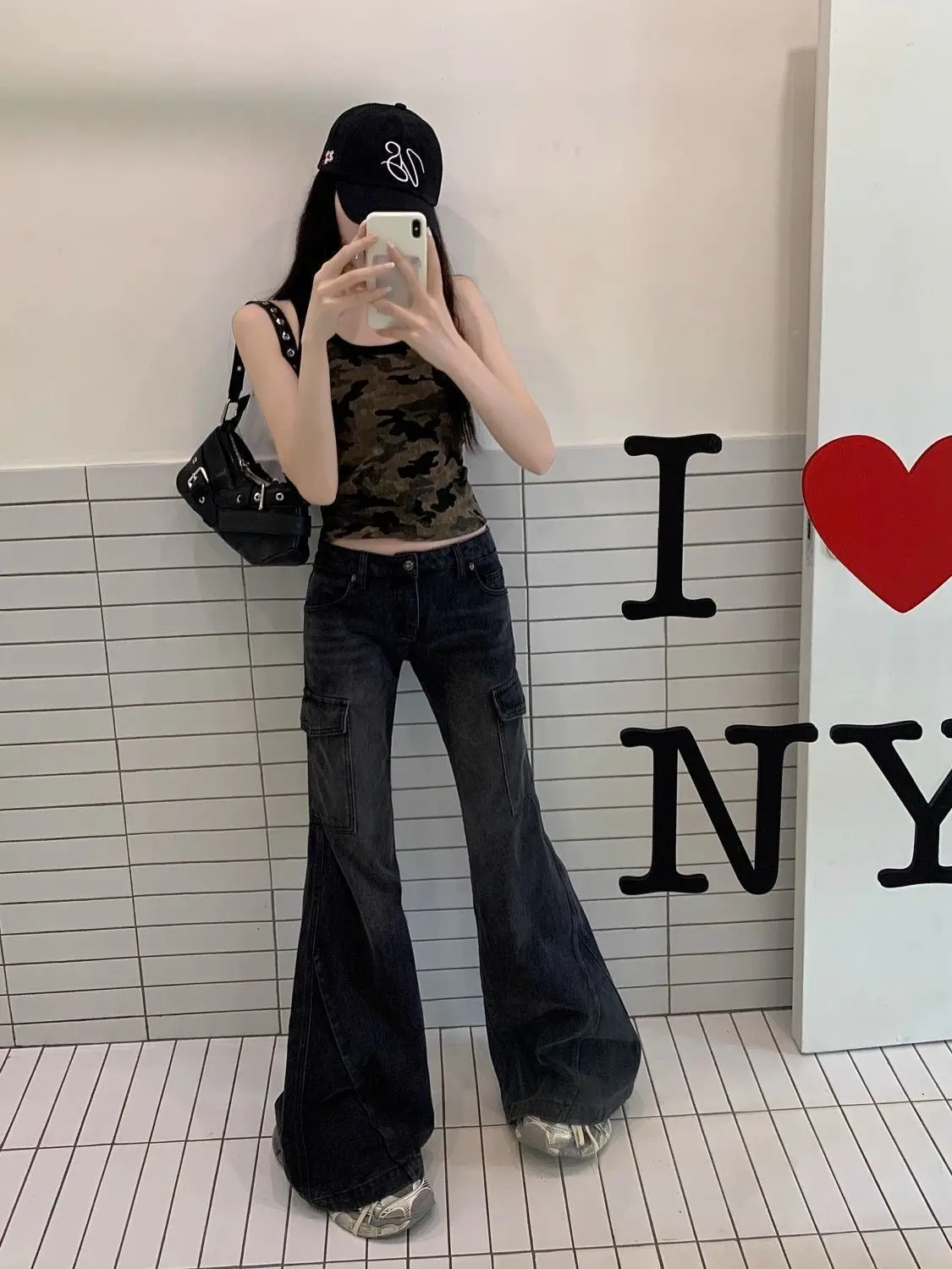 Pantalones vaqueros de calle para mujer de talla grande figura grande y curvada tela vaquera femenina moda cómoda básica Simple clásico de todos los días