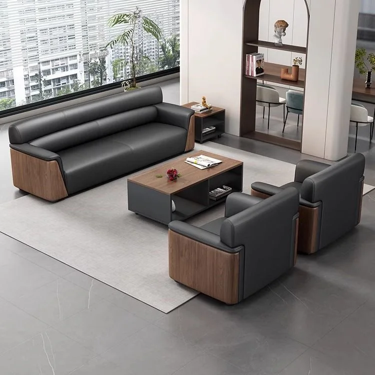 Modern Luxury Solid Wood Coffee Table Perfect for Office or Living Room with Leather Sofa Large Coffee Table