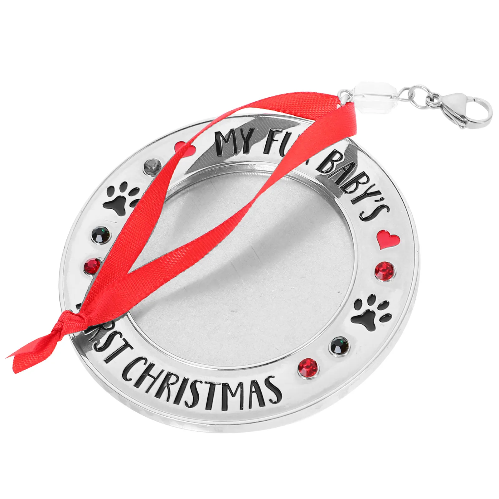 

Christmas Decoration Metal Photo Frame Pendant DIY Keepsake Ornament Creative Xmas Hanging Picture Frame Pendant