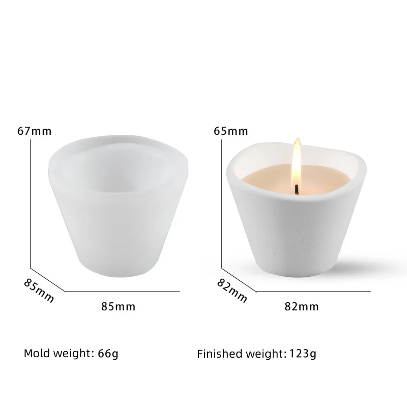 DIY หยัก AROMA เทียนถ้วยแม่พิมพ์ซิลิโคนเทียนคอนเทนเนอร์ตกแต่งบ้านเครื่องประดับเทียนผู้ถือของขวัญอีพ็อกซี่เรซินแม่พิมพ์