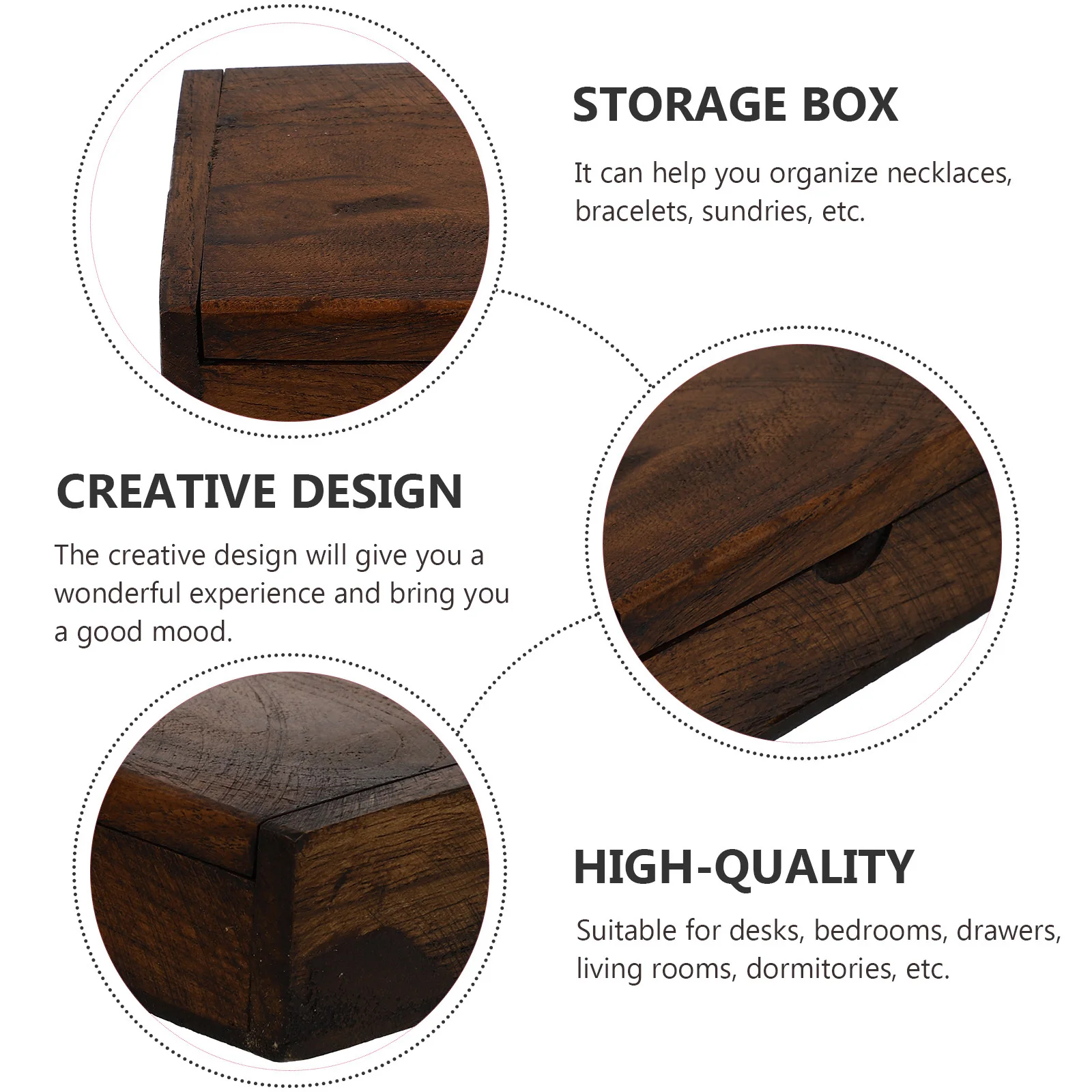 

1Pcs Wooden Business Cards Box Storage Organizer for Jewelry Medicine Earphone Cords Desktop Home Office Decorative Box