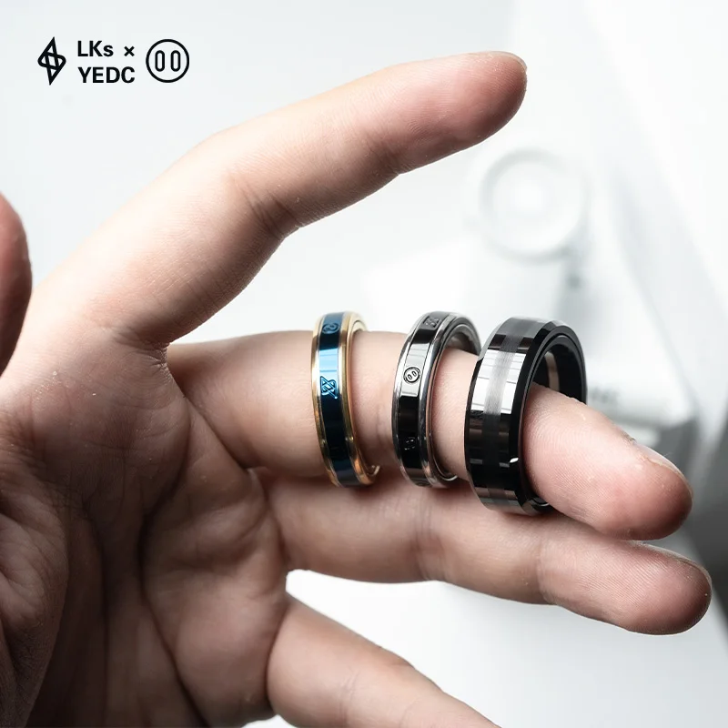 Presale YEDC ZhuanYun Real Jewlrly EDC Toys Magnetic Fidget ring