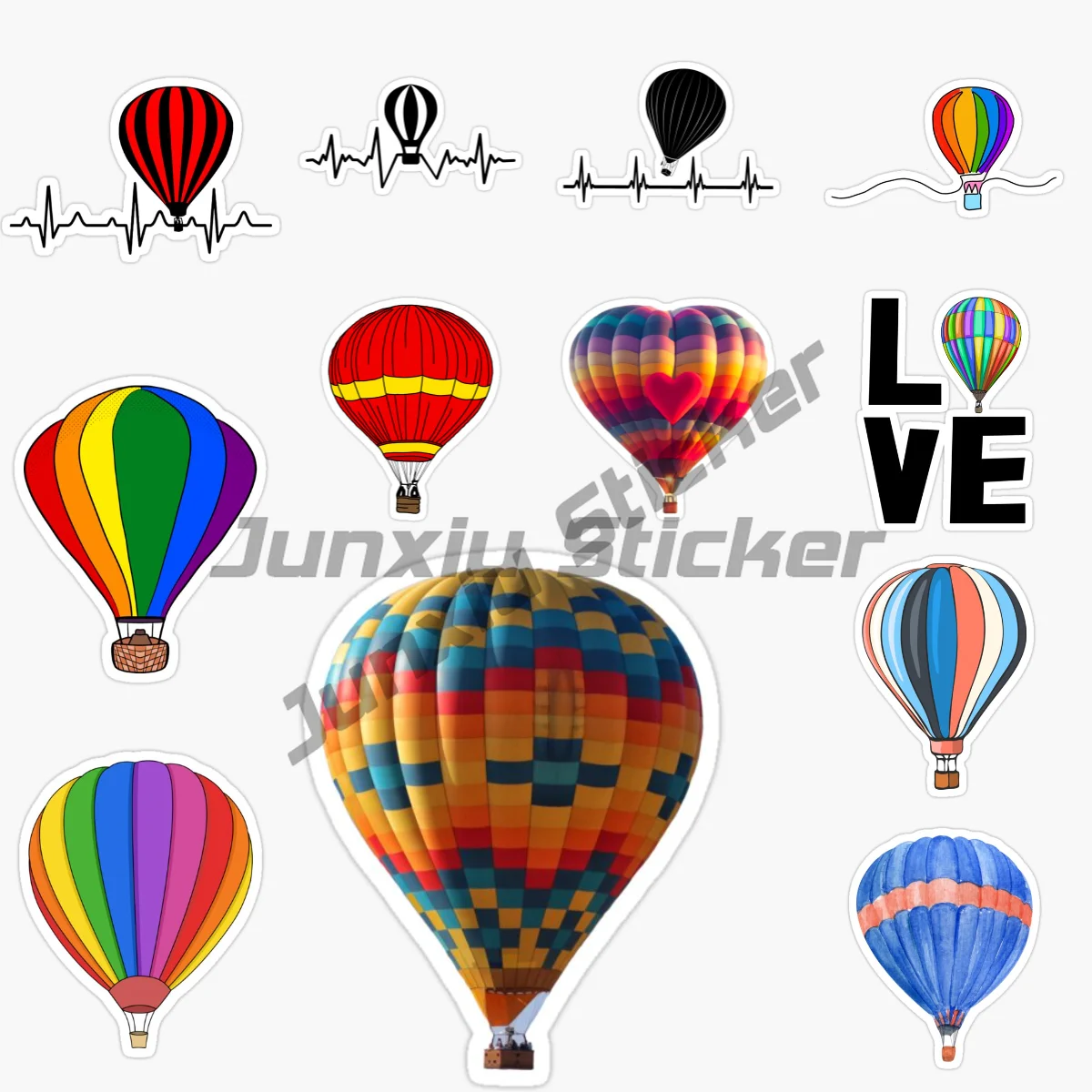 Cartoon Balloon Hot Air Balloon Wall Car Sticker for Baby Rooms Decorations Nursery Mural Kids Room Decals