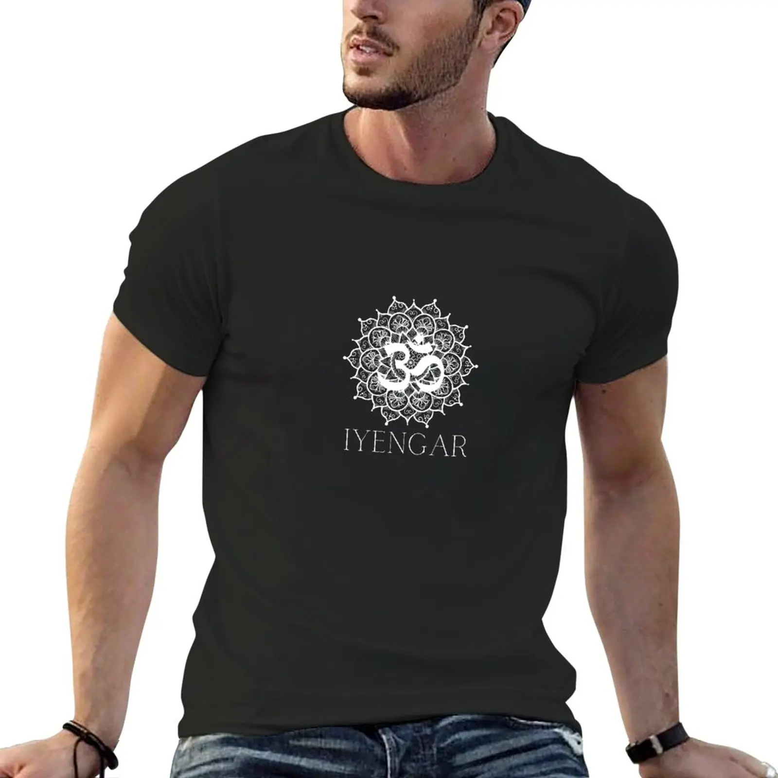 

New Iyengar Yoga Spirit Design T-Shirt tees sweat shirt mens workout shirts