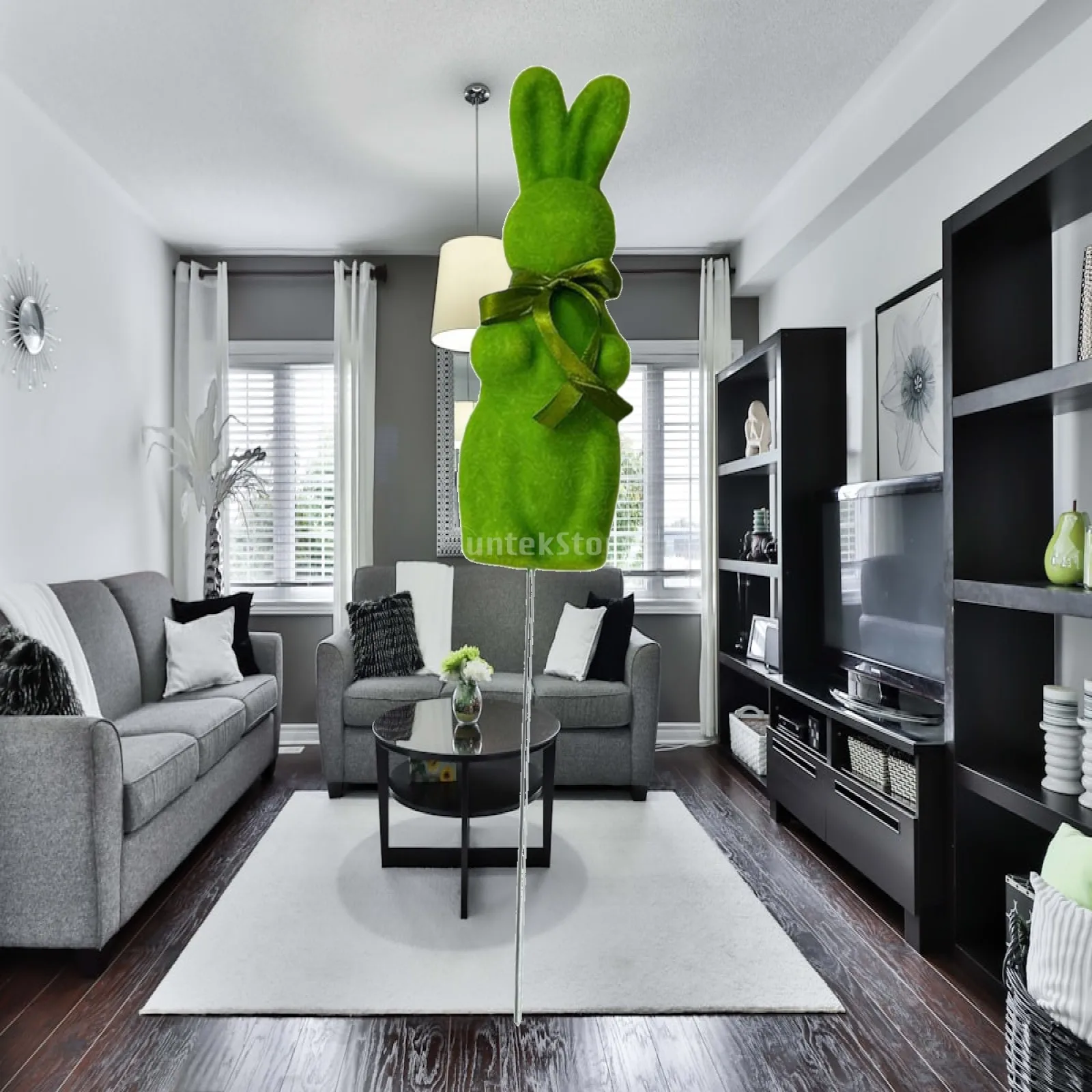 Easter Bunny Garden Stake Rabbit Statue Easter Decoration Vase Filler Ornament for Backyard