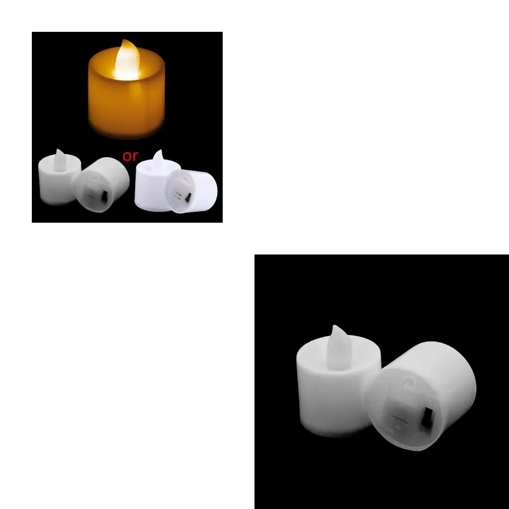  Realistic and Bright Flickering Bulb Battery Operated Flameless LED Tea Light