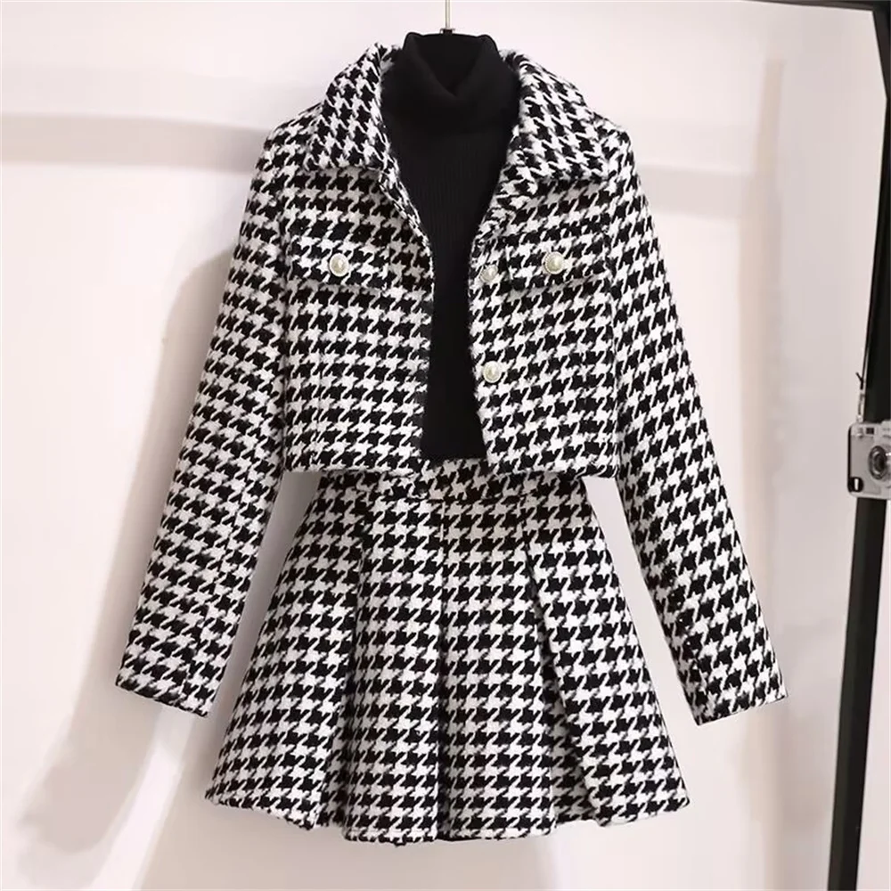 Xiaoxiangfeng suit skirt children's 2026 autumn and winter new popular small man high sense temperament socialite two-piece set